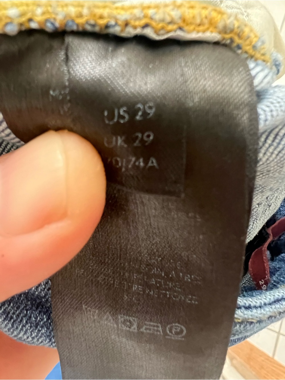 Anthropologie Pilcro Distressed Straight Leg Denim Blue Jeans Size 29 - Picture 14 of 14